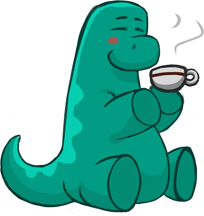 Charlotte Bronto sipping a hot drink